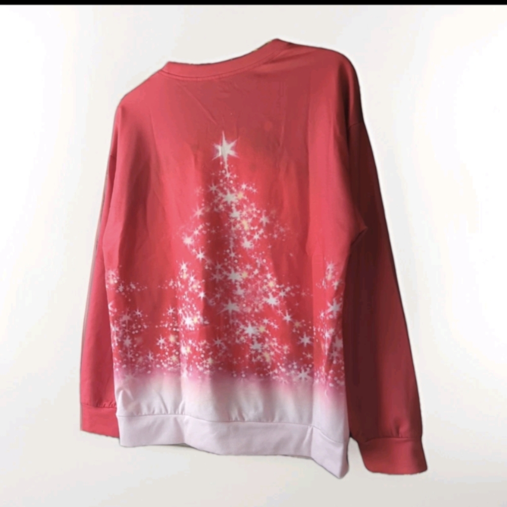 NWOT Women's Christmas/Winter Sweatshirt Snowflakes Snowman Size L - Picture 2 of 11